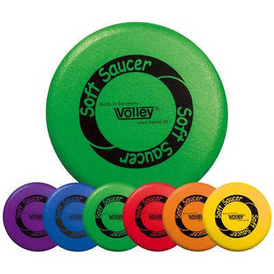 Ens. de 6 frisbees Volley® en mousse et polyuréthane
