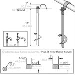 Système d'ancrage complet pour but de soccer extérieur, avec clef d'installation