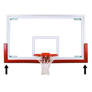 72" Glass Backboard Protector, Red