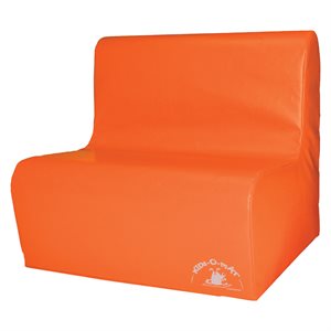 Foam chair for 2 children, orange