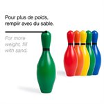 Colored plastic bowling set