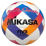 Ballon de volleyball de plage Mikasa® «Beach Classic» orange, rose et bleu