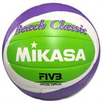 Ballon de volleyball de plage Mikasa® «Beach Classic» mauve et vert