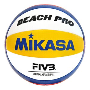 Ballon de volleyball de plage officiel FIVB 2024 en cuir synthétic Mikasa® «Beach Pro»