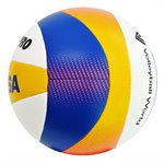 Ballon de volleyball de plage officiel FIVB 2024 en cuir synthétic Mikasa® «Beach Pro»