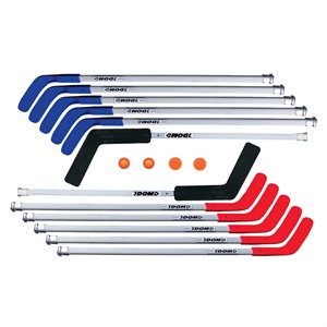 Ensemble complet de bâtons de hockey DOM® «Cup» avec balles et rondelles, 119 cm (47") 