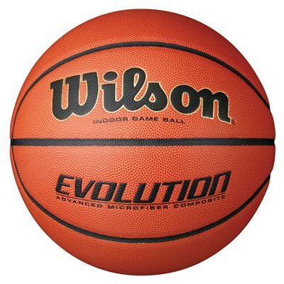 Ballon de basketball intérieur Wilson® «Evolution» en cuir composite