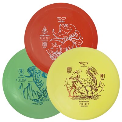 Ensemble de 3 frisbees de Disc-Golf en polymère