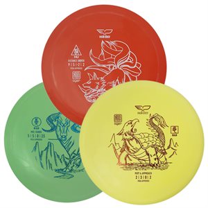 Ensemble de 3 frisbees de Disc-Golf en polymère