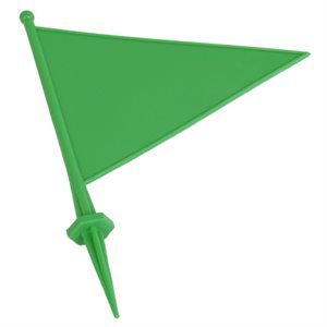 Field flag marker with spike, green