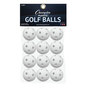 Ensemble de 12 balles de golf trouées en plastique, 3,8 cm (1,5")