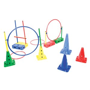 Steeplecourse and obstacle set, 50 pieces