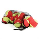 Ensemble de 12 balles de mini-tennis surdimensionnées en feutre jaune et rouge avec sac de transport