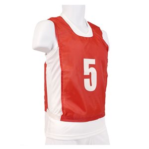 12 numbered pinnies, JR, red