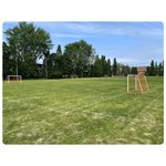 Paire de buts de mini-soccer en aluminium, poteaux carrés, 5' x 8' x 2,25' x 4'