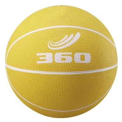 Ballon de mini-basket en caoutchouc, jaune