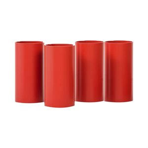 4 tubes pour Rolla Bolla, 20 cm, rouge