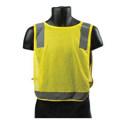 Set of 6 Yellow Pinnies with Reflective Bands for Kids