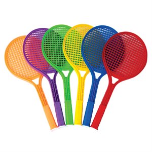 Ensemble de 6 raquettes de tennis en plastique, 53 cm (21")