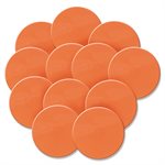 Ensemble de 12 marqueurs ronds en caoutchouc oranges, 23 cm (9")