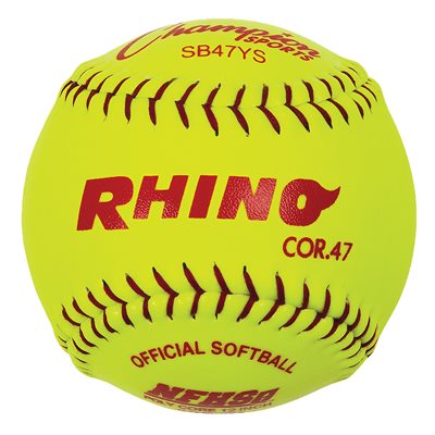 Douzaine de balles de softball «Rhino» en cuir synthétique, 30 cm (12")