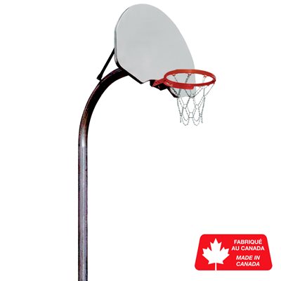 Complete Permanent Basketball Structure, Fan-Shaped Steel Backboard