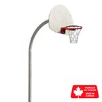 Complete Permanent Basketball Structure, Fan-Shaped Polyethylene Backboard