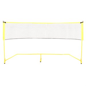 Ensemble de filet de tennis et volleyball portatif en aluminium avec sac de transport, 5,49 m (18')