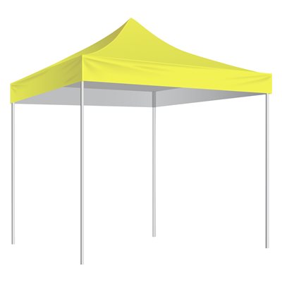 Abri pliant 10'x10' avec sac-housse, jaune