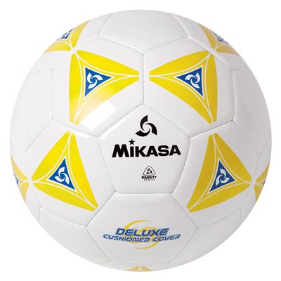 Ballon de soccer matelassé Mikasa® «Varsity Series» jaune