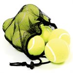 Ensemble de 12 balles de tennis en feutre jaunes avec sac de transport