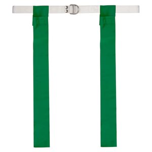 12 ceintures-fanions en nylon vert