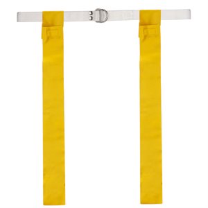 12 ceintures-fanions en nylon jaune