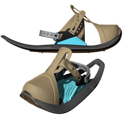 Pair of EVVO® «Toree» SENIOR Snowshoes, Beige and Blue