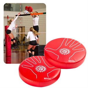 Paire de bloceurs d'attaques de volleyball ronds en PVC, 5 x 30 x 30 cm (2 x 12 x 12")