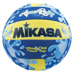 Ballon de mini-volleyball récréatif résistant à l'eau Mikasa® «Aqua Rally» bleu et jaune