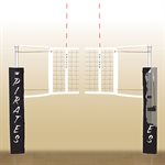 Ensemble complet de volleyball Bison® «CenterLine Elite», poteaux en aluminium de 7,5 cm (3"), avec protecteurs en mousse