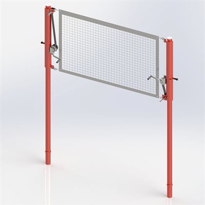 Paire de poteaux de volleyball en aluminium de 8,9 cm (3,5"), réglage télescopique, avec 2 treuils