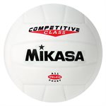 Ballon de volleyball en cuir synthétique intérieur et extérieur Mikasa® «All Court» blanc