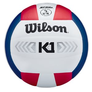 Ballon de volleyball Wilson K1, blanc / rouge / marine